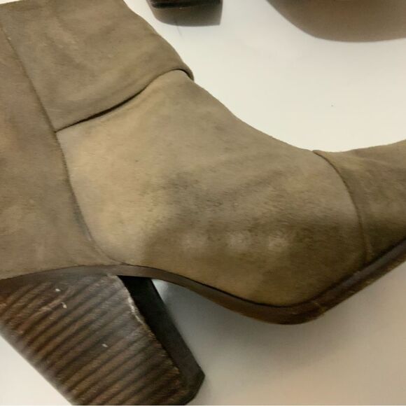 Rag & Bone Classic Distressed Newbury Booties Tan Suede 38 - Picture 11 of 14